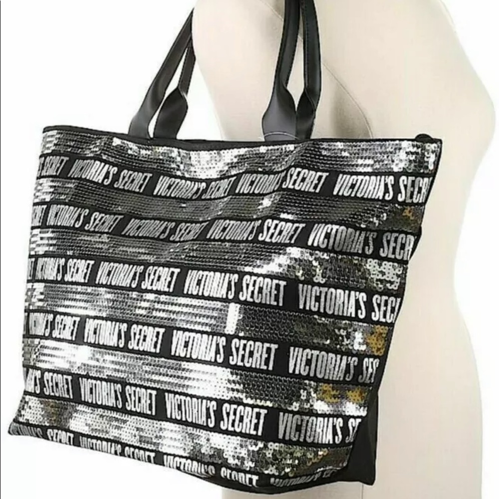 VICTORIA’s secret sequin travel tote BRAND NEW